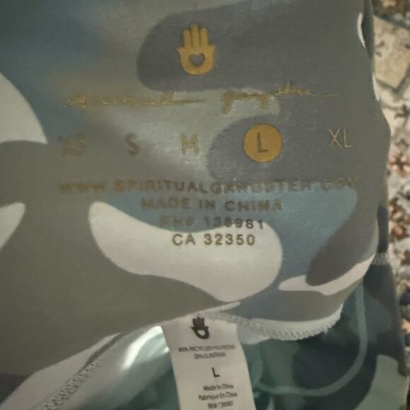 Spiritual Gangster Intent High Waist Intent Leggings in Camo Print large NWTs - Picture 10 of 11